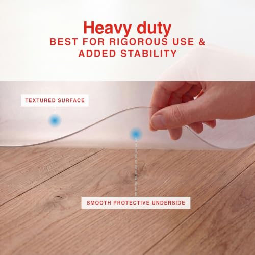 Staples Office Chair Mat, Clear, Hard Floors, 48x36 Inch, Textured
