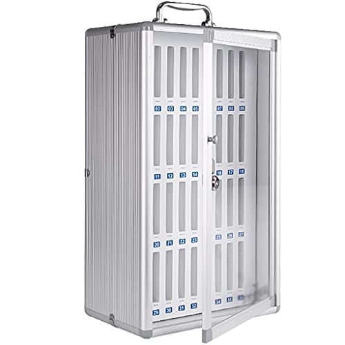 Aluminum Alloy Pocket Chart Storage Cabinet for Cell Phones, Clear Cellphone Lockers, Wall-Mounted with A Locked Can Be Carried by Hand (Size : 36)