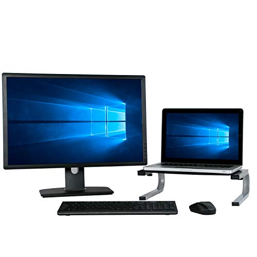Allsop Redmond Monitor Stand, Holds 40 lbs with Keyboard Storage Space - Black (29248)