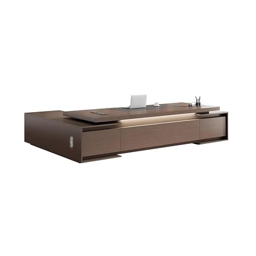 LINKIO Home Office Desks Boss Office Manager Desk Modern President Desk Office Furniture Computer Table Desk(2.2m)