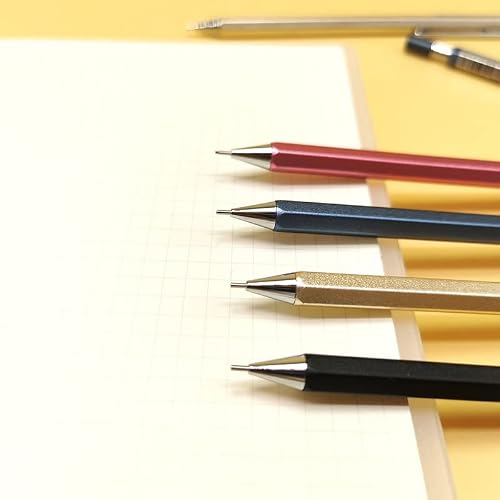 QERTYHKK 4 Pcs Mechanical Pencil Full Hexagonal Shape Good Grip Students