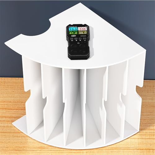 shuijingwu45 File Holder Office Fan Shaped Desk File Organizer Desktop Storage Sorter A4 Letter Tray Rack