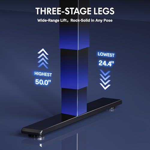 FLEXISPOT E6G CyberX 63" RGB LED Electric Spacious Gaming Standing Desk