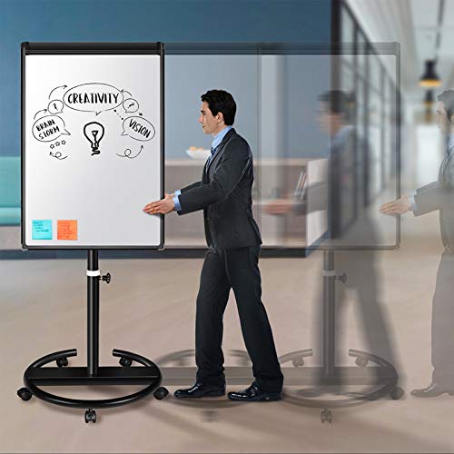 Maxtek Whiteboard on Wheels 40 x 28 in, Magnetic Rolling Dry Erase Easel