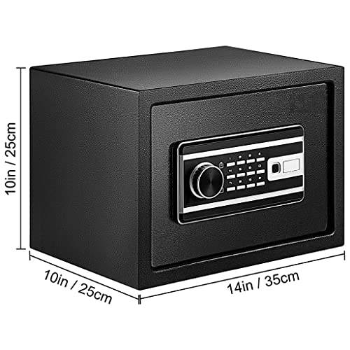 AFPSDLFJDLS Fingerprint Locks Safe Deposit Box Cubic Feet Digital Electronic Secret Hidden Piggy Bank for Store Money