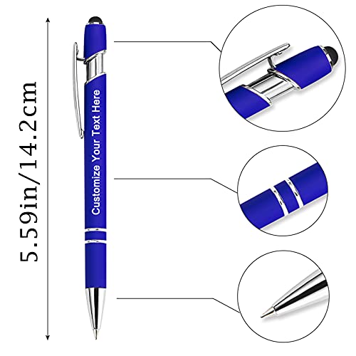 Qingxily 300 Pcs Custom Pens, Personalized Stylus Ballpoint Pens with Free Engraving, Colorful Pens 120 Pcs for Business, Graduation, Anniversaries