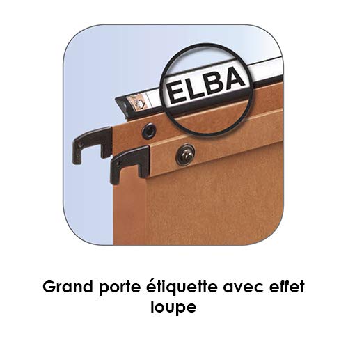 Elba AZV Ultimate 240 GSM Manilla Lateral Suspension Files, A4 Size, 30 mm Base - Orange, Pack of 25