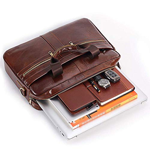 GSGRTYJIO Business Travel Briefcase,Men's Business Briefcase, Laptop Computer Bag, Shoulder Messenger Bag