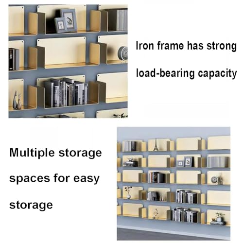GRRICEPL Wall Decor Hanging Book Shelves, Hanging Storage Rack, File Storage Organizer Display Brochure Holder, Magazine Holder Wall Mounted (Color : Black, Size : 80x20x20cm)