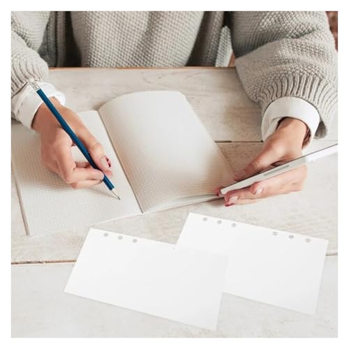 A6 Binder Inserts 100 Sheets A6 Sticker Collecting Book Refill Sheet Reusable Release Paper Binder Insert for 6 Ring Notebook Organizer