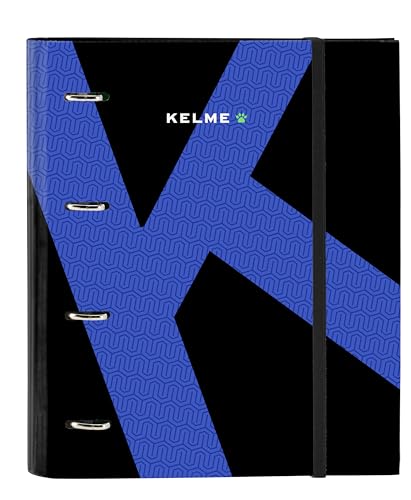 Safta -M666A Kelme Royal Folder 4 Rings 35 cm with 100 A4 Sheets, Ideal for Children of Different Ages, Comfortable and Versatile, Quality and Resistance, 27 x 3.5 x 32 cm, Black, Standard (512403666)