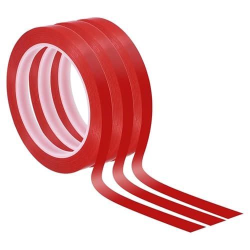 HongJP Whiteboard Tape 12roll 66M 3mm Graphic Chart Tape Art Whiteboard Marking Thin Dry Erase Self-Adhesive Artist(Red)