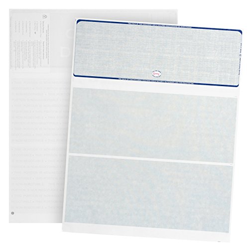 Blue Summit Supplies 2500 Blank Check Stock, 3 Part, Letter, Bulk