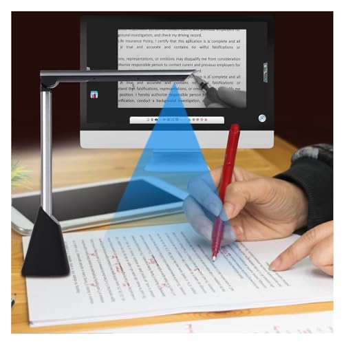 BK34 Document Camera Scanner 5 MP HD Camera A4 Capture Size LED Book Scanner for Classroom Teachers Support 7 Language