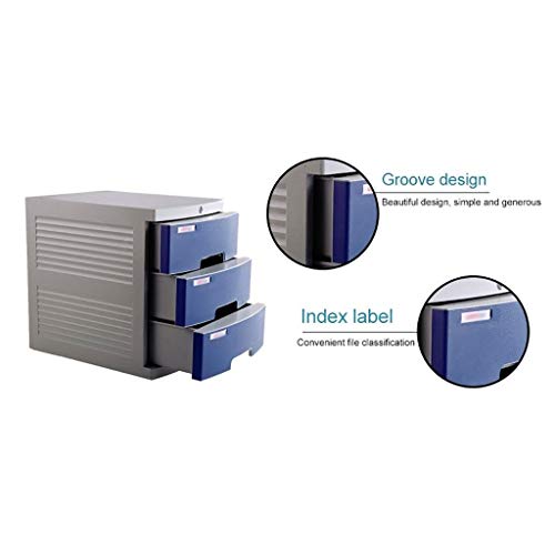 SDVantage Flat File Cabinet, Large 3-Layer Drawer Storage Organization, with Lock/Blank Label,Suitable for Office Supplies