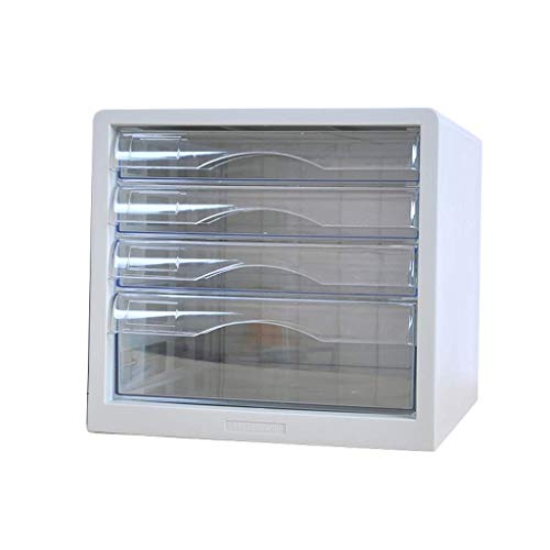 AFPSDLFJDLS Document Organizer - Half Transparent Vertical File Cabinet 4 Drawer Index Function Flat Drawer(E)