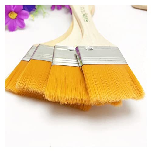 GGGUOJINN Nylon Plate Brush Brush Brush Barbecue Brush Painting Lacquer Wood Handle Brush Art Brush Brush (Color : A, Size : 8.0cm) (A 7.0cm)