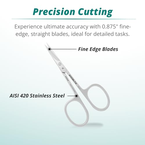 Excelta Premium-Grade Stainless Steel Scissors, Straight Blades