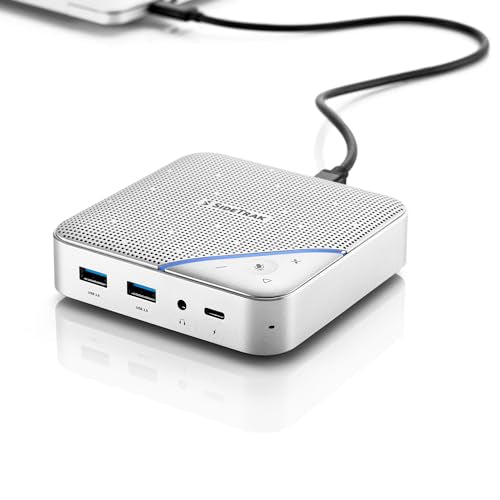 SideTrak Speakerphone Hub | Portable Audio Docking Station with 360° Sound Input and Smart Noise Cancellation | Conference Speaker and Microphone | Office Speaker and Speakerphone for Laptop