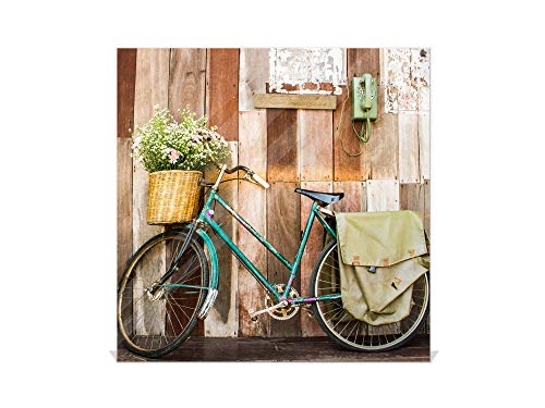 Concept Crystal Decorative Key Storage Cabinet with Glass White Board K09 Bicycle on House wall Right Side Opening