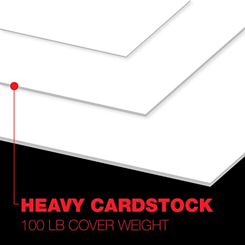 Accent Opaque 11" x 17" white cardstock paper, 100lb, 271gsm – 800 sheets (4 reams) – Premium smooth heavy cardstock, printer paper for invitations, menus, business cards – 188093C