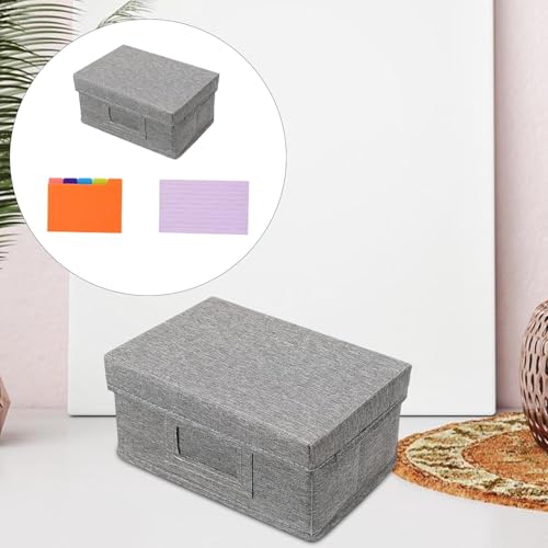 LOUYENOUS Index Card Dividers Box Storage Note Cards Case Office Supplies Dorm Desktop Flashcards Foldable Drawer Index Cards Holder