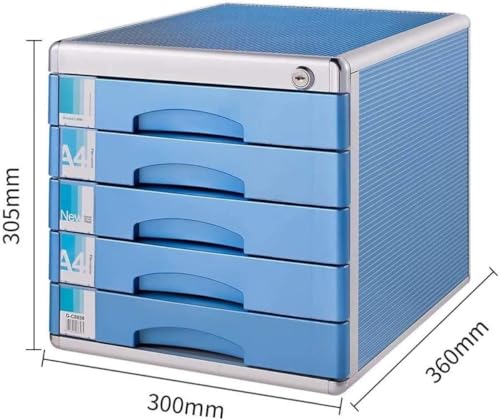 noxozoqm File Cabinets Flat File Cabinet 5-Layer Drawer Cabinet with Lock, Type-Layer Desktop Office Storage Box, Simple File