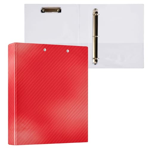 Xpdkjwd Red Stripes 3 Ring Binder Can Hold 200 Letter Size Binders, Suitable for Home, Office, Dormitory, 2Pcs
