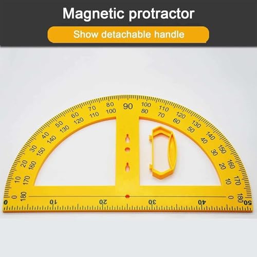 ZXKLXYY Drafting Tools Magnetic Geometry 4 Piece Set Includes Compass 2 Triangles and Protractor, Educational Material for Classroom Blackboard Office
