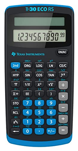 Texas Instruments TI-30 ECO RS School Calculator, Black