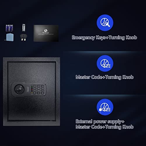 SongYung 83 Keys Cabinet Wall Safe with Sensor Light and Emergency External Power Supply, Electronic Key Safe,Secure Wall Mount Safe with 83 Key Tags for Hotels,Office,Companies,Car Dealerships