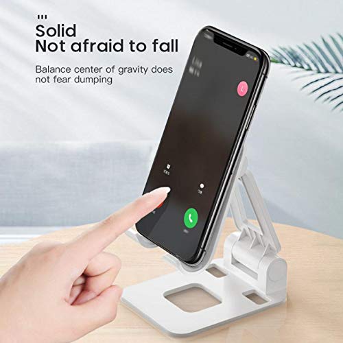 Heat Dissipation Mobile Phone Holder Stand for Adjustable Desktop Tablet Holder Universal Table Cell Phone Stand (Color : White) (Blue)