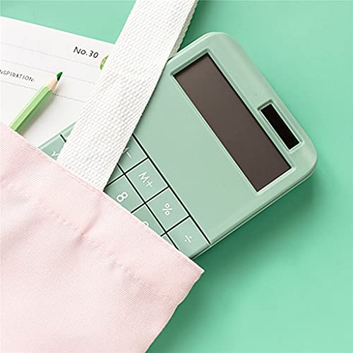 NSUQOA Digit Portable Desk Calculator Business Accounting Tool Built-in 210mAh Battery Solar School Meeting Office Supply(D)