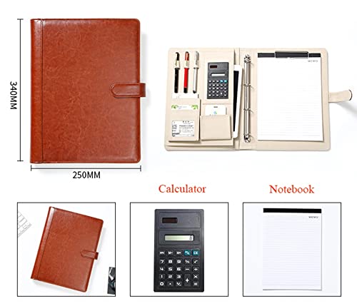 TEDILUVI Document Organizer Folder 4 Binder Manager Briefcase Office Portfolio Bag Hand Clip File