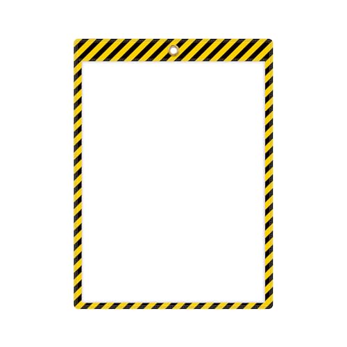 C-Line Safety Striped Shop Ticket Holders, Yellow/Black, 25/Box (44101)