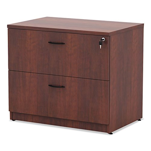 Alera Valencia Series Lateral File, 2 Legal/Letter-Size File Drawers, Medium Cherry, 34" x 22.75" x 29.5