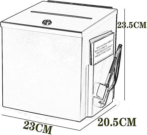 JYDQM Suggestion Box Donation and Ballot Box Post Box Secure Letterbox Outside Mailboxes Suggestion Box Election Ballot Box for Schools/Post Office/Apartments (Color : Blue)