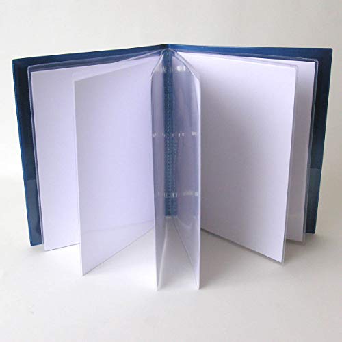 StoreSMART - 9 1/4" x 11 3/4" Multi-Pocket Folder for Commerical Truck Drivers - Metallic Blue - Six-Page - 10 Pack - ZR8008-TRUCK-MB-10