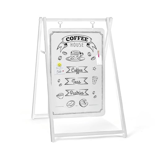 Ilyapa Metal A Frame Sign, Whiteboard Sidewalk Sign - 24x38 in Outdoor