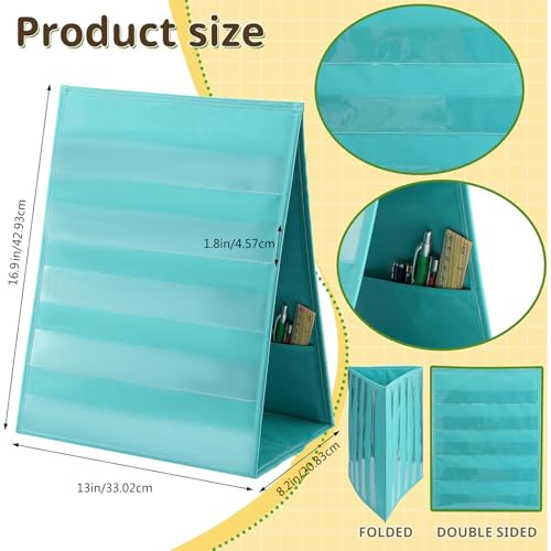 Sided 10 Section Display Featuring Storage Space for Classroom Teaching and Organization Foldable Wallet Insert