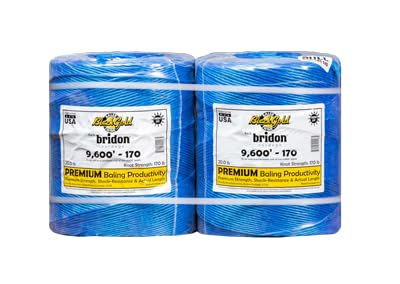 Bridon BlackGold Hay Baling Twine 170 x 9600' UV Two Spools - Blue