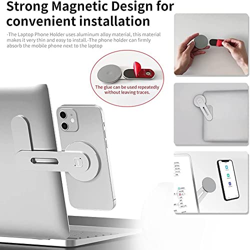 GVRMLDF Metal Expansion Phone Stand Laptop Screen Side Mount Folding Holder Desktop PC Support Bracket(E)