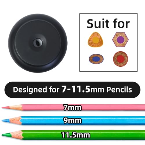 Automatic Electric Pencil Sharpener for 7-11.5mm Pencil 3 Sharpening Settings Auto Stop Rechargeable Sharpener Automatic Ejection