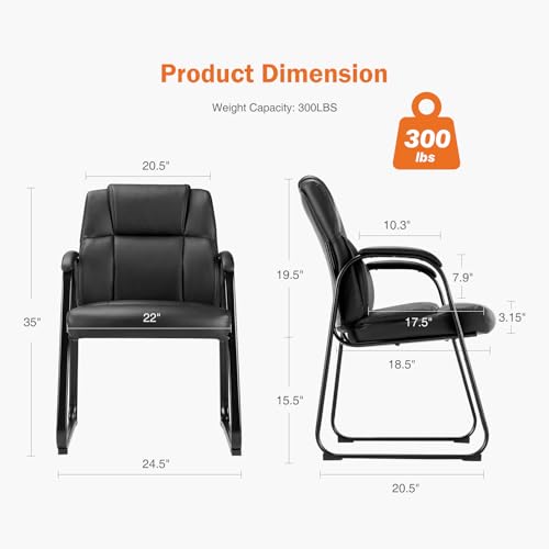 Sweetcrispy Waiting Room Chairs Set of 4, Office Guest Chairs for Reception