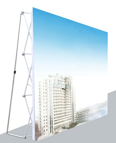 YDBMY Portable Pop Up Display Stand, Tension Backdrop Booth Frame, Fabric Trade Show Exhibit Display Booth with Zips(Size:230x380cm/7.5x12.4ft)