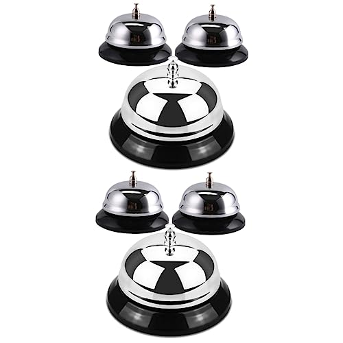 Bell,Wall Hanging Decoration Handheld Bell Hand Bells 8 Pcs Chuancai Bell Dinner Party Metal Desk Big Bell Small Hand Bell Desktop Decor(Silverx2pcs)