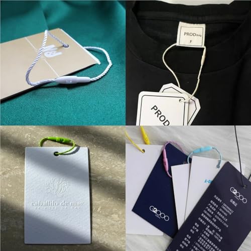 1000PCS 20CM Polyester Tag Fasteners with Snap Lock Pin for Garment Shoes Bags