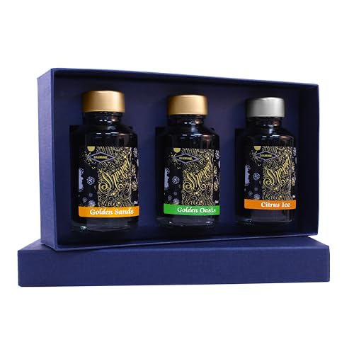 Diamine Christmas Colletion Ink Bottles 50ml with Sparkly Shimmer/Glitter Ink - Perfect Gift for Colleagues, Family & Friends Stationery Lovers! (Spring Collection)