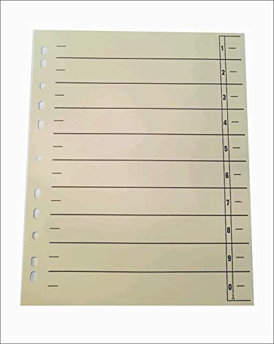 Q-Connect 9521108100 Dividers, Colour Tabs, File Flags, Universal Index Dividers, A4, Pack of 100, Chamois Reinforced Perforated Edge