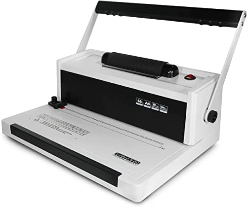 S20 Coil Punch & Binding Machine - with Electric Coil Inserter - Professionally Bind Documents and Presentations